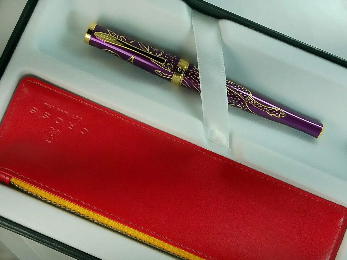 Cross Sauvage 2021 Year of the Ox Special-Edition, Plum Rollerball Pen and  Pouch