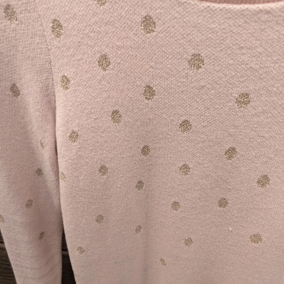 Пуловер Loft Ann Taylor розовое золото в горошек - XS как новый - Изображение 2 из 3