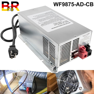 WFCO 75 Amp Deck Mount Power Converter Charger Corded RV Trailer Camper WF-9875