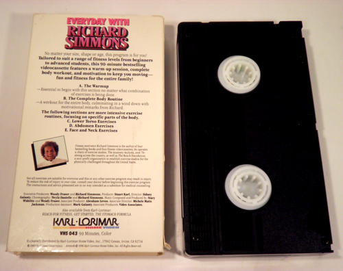 Everyday With Richard Simmons VHS Family Fitness Program 80s Classic Workout Vtg - Picture 2 of 5