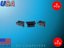 3 USB Port Dust Cover Cap for USB 2.0/3.0 Ports - 1 PC Black, White, or Clear