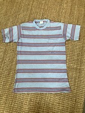 1960  s Towncraft Striped Tshirt Slightly Distressed Size Medium 17  PtP