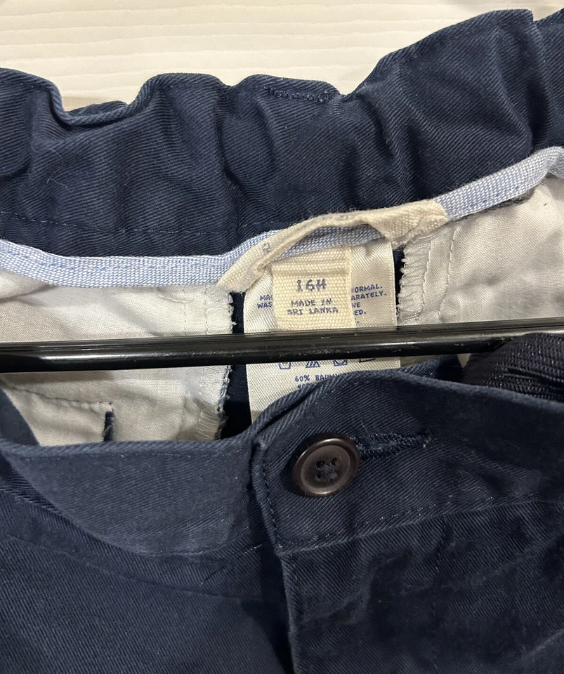 Lands End navy blue shorts for boys size 16H In Good Condition! - Image 3 of 4