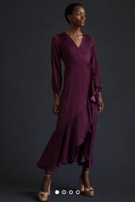 New Anthropologie Maeve V-Neck Wrap Maxi Dress size XS