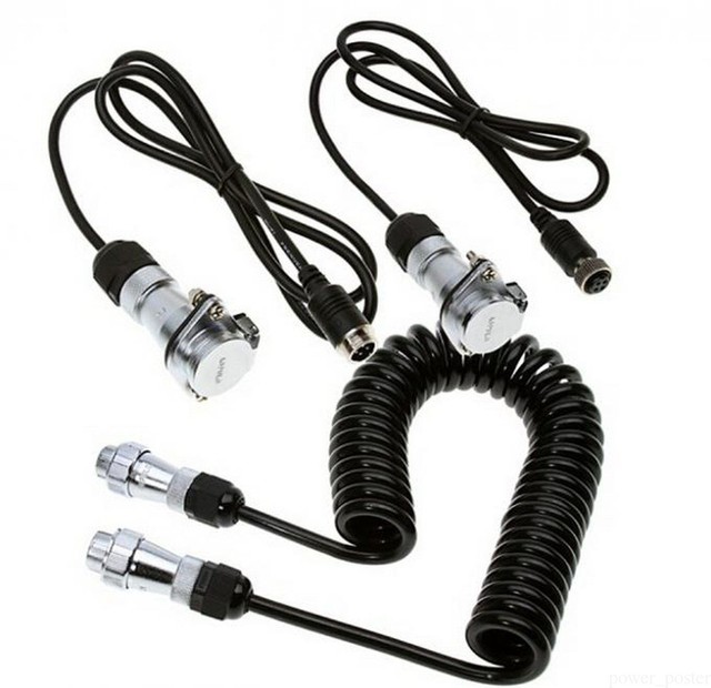4 PIN SUZY COIL HEAVY DUTY TRAILER SPRING CABLE 4M 1CH FOR REAR CAMERA