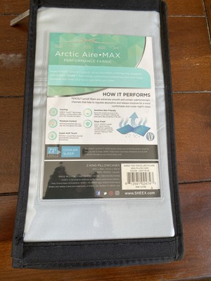 New Sheex Arctic Aire Max Cooler Sleep King Pillowcases Light Blue