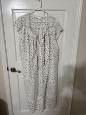 Eileen West Nightgown Extra Large Floral Cottagecore Prairie Cap Sleeve Lace