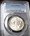 1943 Walking Liberty Half Dollar Silver  ---- MS-65 PCGS Graded ---- #410C