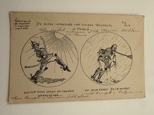 1918: WW1 War Belgium Sent from the front to Dundee - Satirical Cartoon Kaiser 