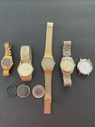 Lot of 5 Vtg Non-Working Watches 1 Gruen 1 Mens Seiko 1 Men Waltham 2 Mens Timex