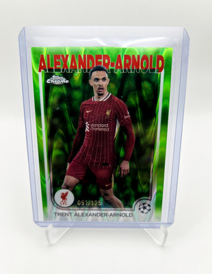 TRENT ALEXANDER-ARNOLD /125 Green Wave 24-25 Topps Chrome UEFA CL Liverpool #104