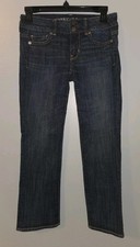 Womens American Eagle Artist Crop Jeans Size 00 Dark Denim