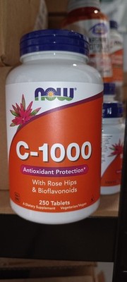 Now Foods hochfestes Vitamin C-1000 Hagebutte 1000mg 250 Tabletten BBD 09/2026
