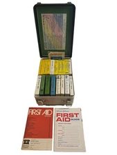 Vintage Marion Uni/Flex First Aid Emergency Full Metal Box Kit Manuals USA