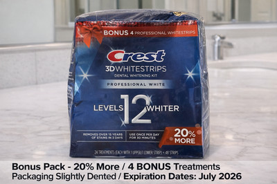 CREST 3D Whitestrips PROFESSIONAL WHITE Tooth Whitening Strips Kit 07/2026 NEW