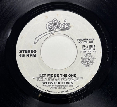 WEBSTER LEWIS: Let Me Be The One *RARE* 1981 Modern Soul PROMO 45 (NM Vinyl)