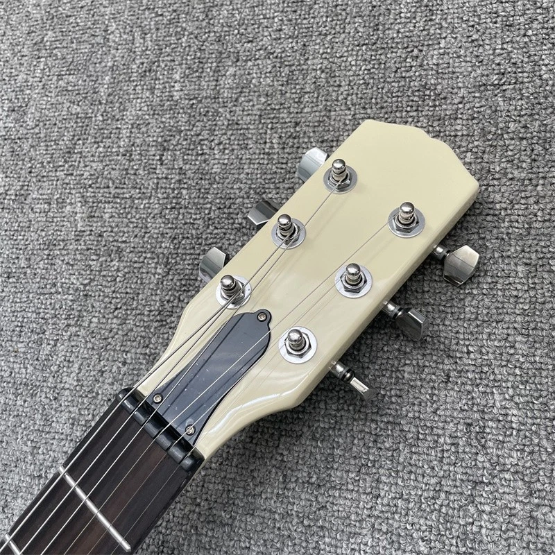 Olympic White Melody Maker Electric Guitar Double Cutaway Solid Body H Pickup - Image 3 of 4