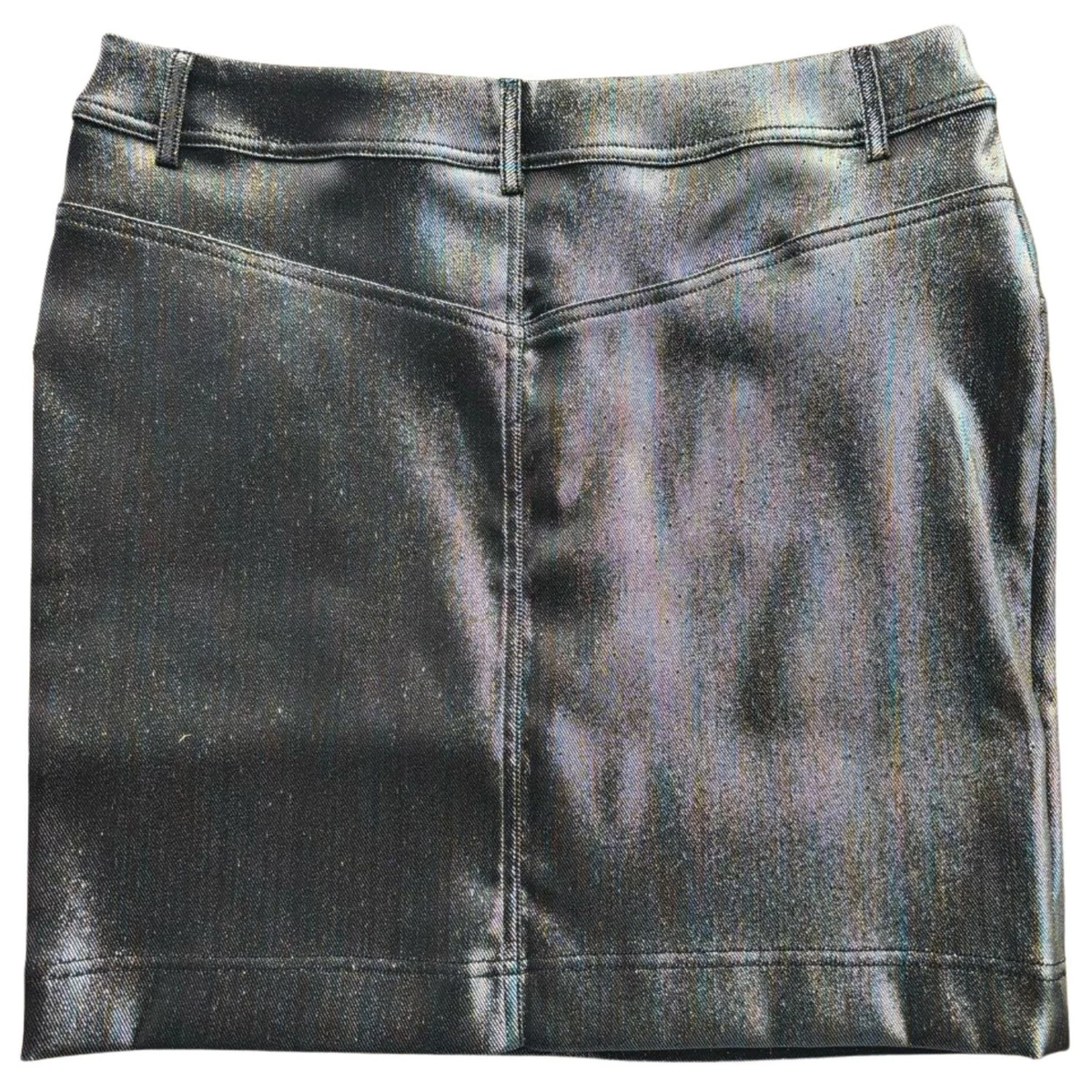 Minifalda de mujer Custo Barcelona plateada metálica S