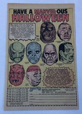 1975 HALLOWEEN MASKS ad page~Wolf Man,Franken...