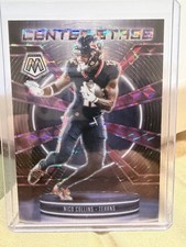 Panini 2025 Mosaic Center Stage Mosaic Nico Collins #25 Purple Prizm /49 Texans