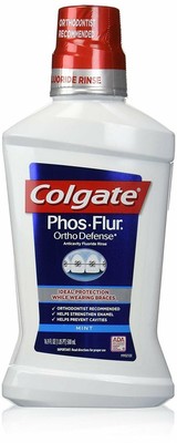Colgate Phos Flur Anticavity Fluoride Rinse Ortho Defense Mint Flavor 16.9 oz