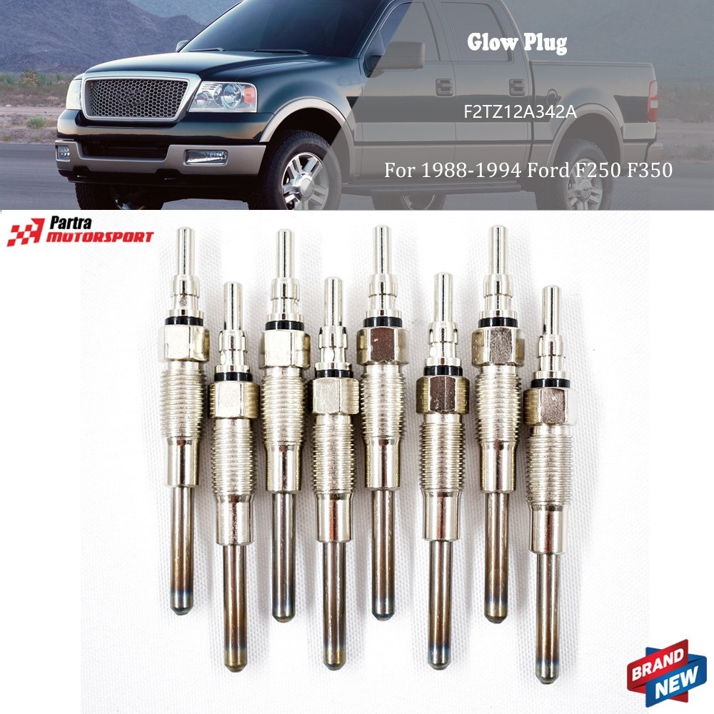 8 pcs Glow Plug Fit For Ford F250 F350 1988-1994 IDI 7.3L F2TZ12A342A