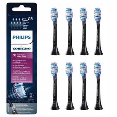 Philips Sonicare G3 Premium Gum Care Bürstenköpfe HX9058/33 Schwarz 8 Stück