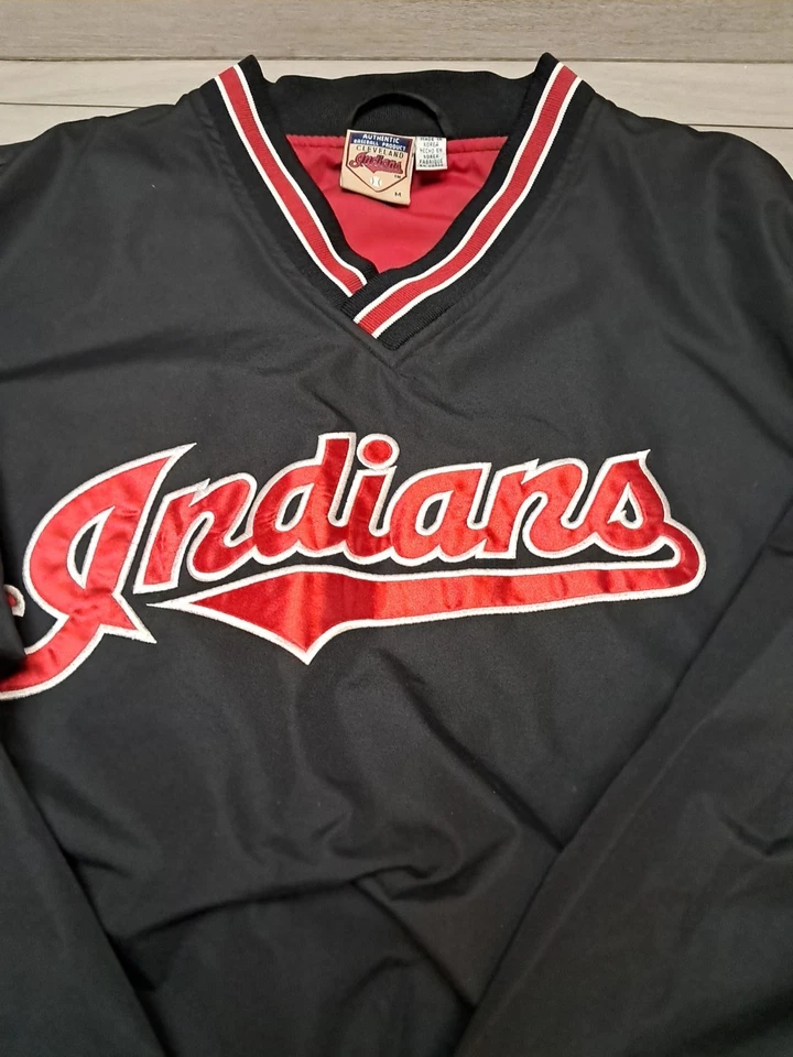 Cleveland Indians Jacobs Field Black  Pullover Light Jacket Medium Vintage  - Image 4 of 4