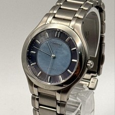 Citizen Exceed A735 Titanium Eco-Drive Blue Dial Used 36.9mm