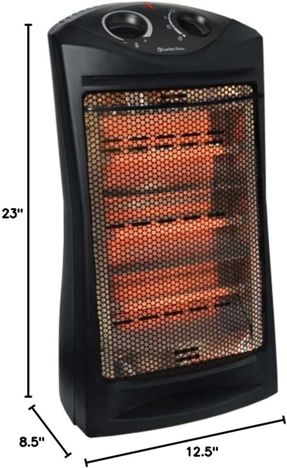 Comfort Zone Energy Save Quartz Radiant Heater Electric Indoor Heater - Image 2 of 4