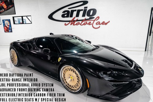 2021 Ferrari SF90 Stradale Nero Daytona paint, Extra-Range interior, suspension