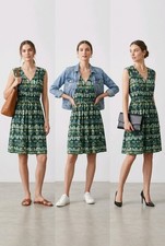 JONES NEW YORK NWT NEW 3X Plus Size Women's Green Multi Colored Print Dress