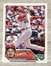 Nolan Arenado 2023 Topps Holiday Card #H170, SP Variation, Candy Cane Bat Knob