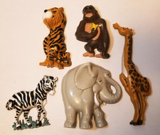 Vintage Burwood Nursery Animals Wall Child Elephant Giraffe Gorilla Zebra Tiger 