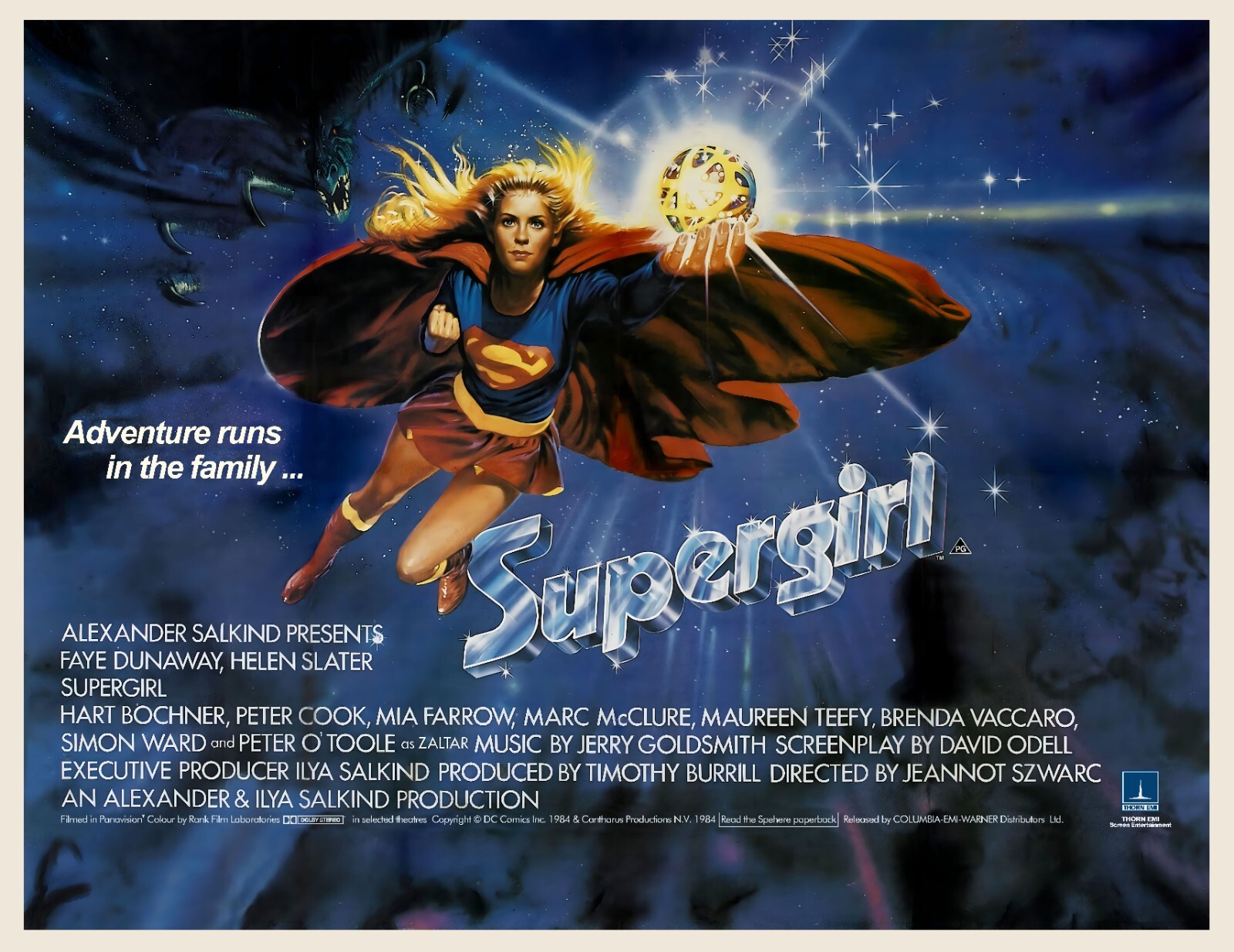 SUPERGIRL 1984 UK Quad poster print 30x40 HELEN SLATER FREE PETER O'TOOLE FREEPP