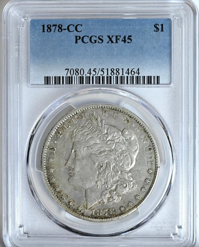 1878-CC MORGAN PCGS XF45 Graded Silver Dollar XF 45 Coin 7080 Carson City