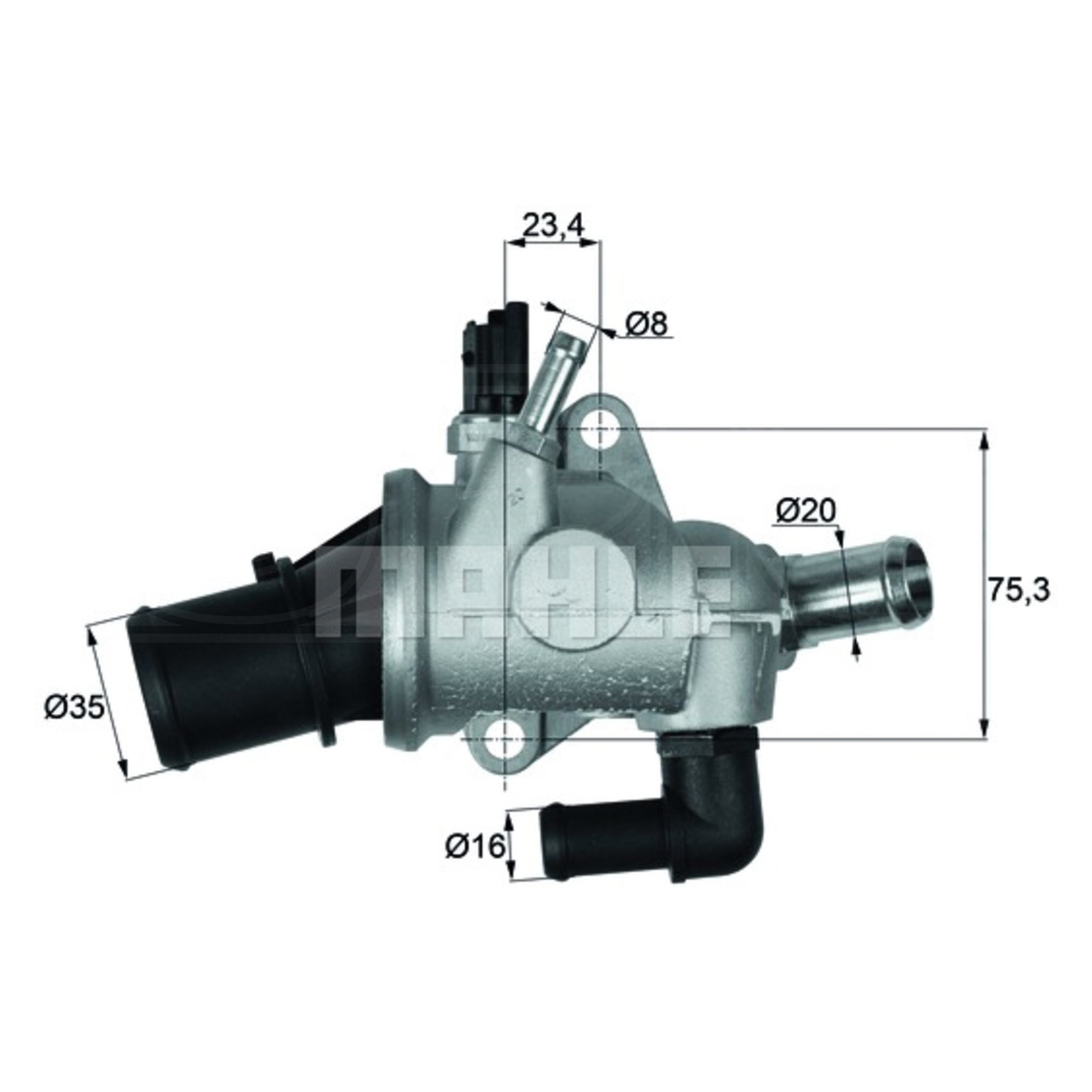 Integral Thermostat - MAHLE TI 174 88 - Quality MAHLE - Genuine UK Stock