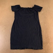 Shein Womens Dress Black Stretch Mini Notch Neck Short Sleeve Plus 2XL New