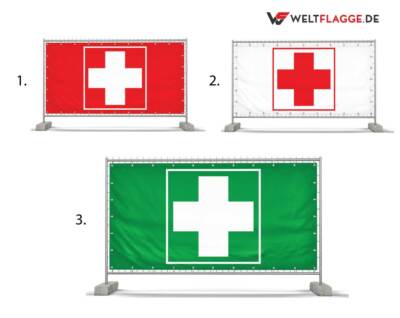 Erste Hilfe Bauzaunplane Festival Bauzaun Werbebanner Banner Sichtschutz