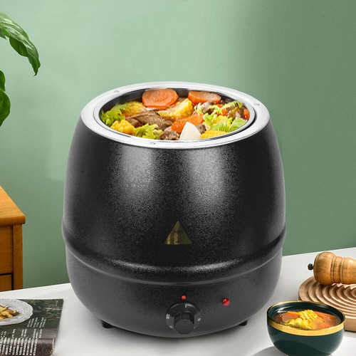 10L Black Commercial Soup Kettle Warmer Stainless Steel For Buffet Restaurant AU - Picture 4 of 11