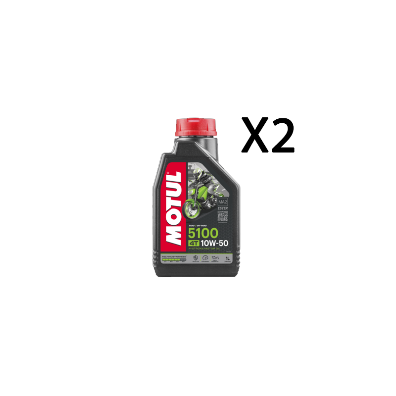 Motul 5100 10W50 Technosynthese Ester Jaso MA2 T903 Olio Motore moto 2 Litri