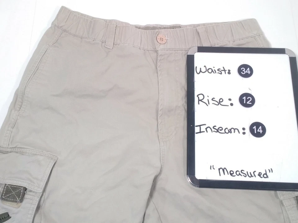 Vintage Mudd Khaki Cargo Shorts Beige Men's Size 32 Baggy  Foto 3 de 4