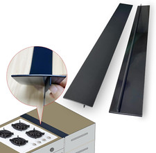 Black Stove Gap Covers 2 Pack Silicone Gap Filler for Stove and Counter Oven S
