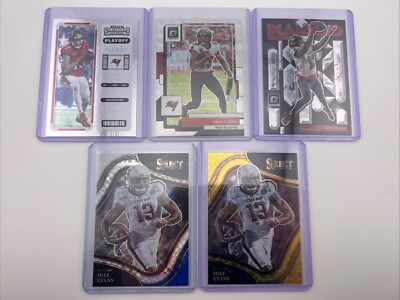 Mike Evans Lot 5 Cards NEW 18 /75, 056/199, 061/300 Optic, Select Draft, Contend