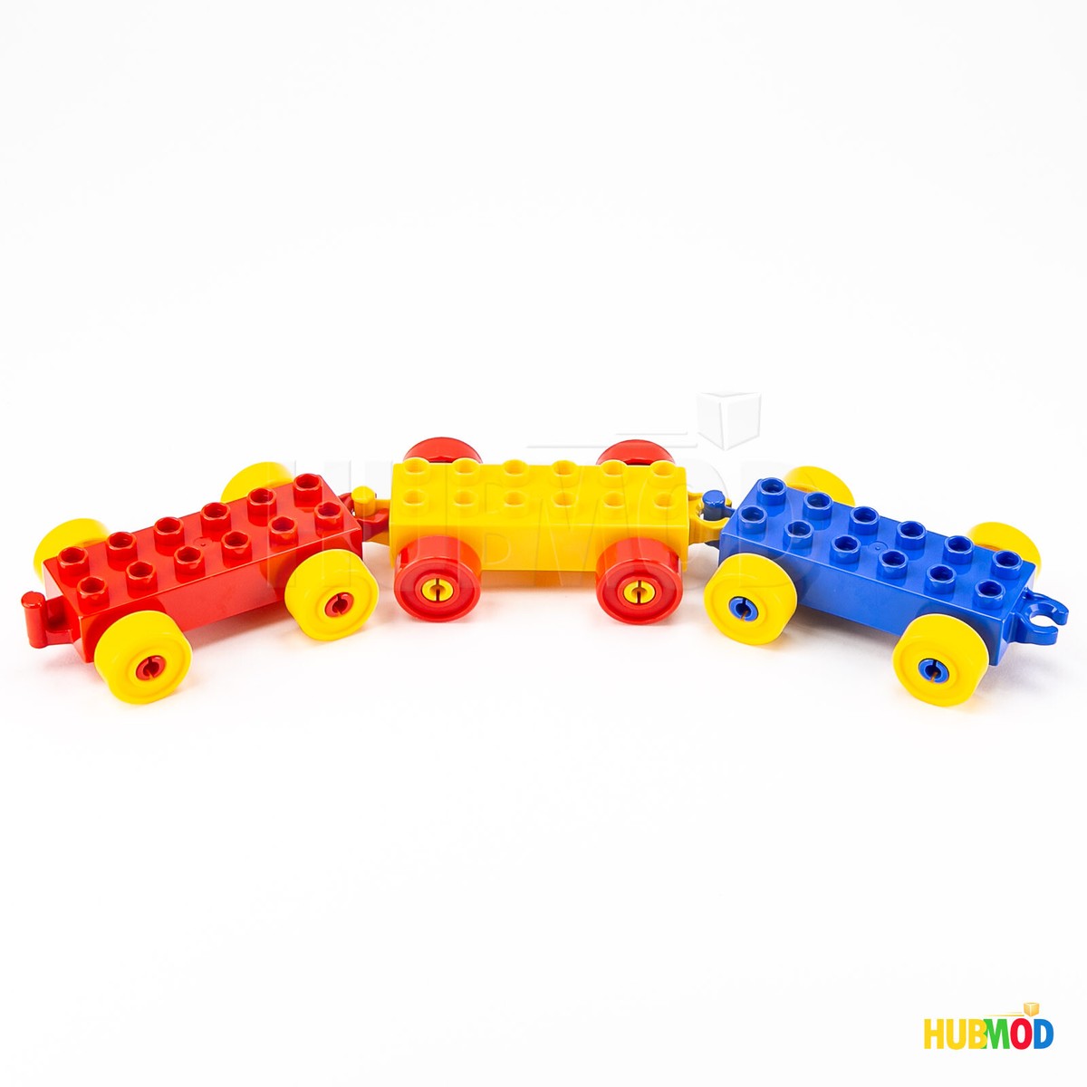 Lot of 3 LEGO Duplo 2x6 Train Car Base Vehicle Chassis Wheels
