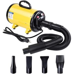 Pet Hair Dryer Quick Blower Heater Dog Cat Grooming Blaster Portable w/ 4 Nozzle - Click1Get2 Deals
