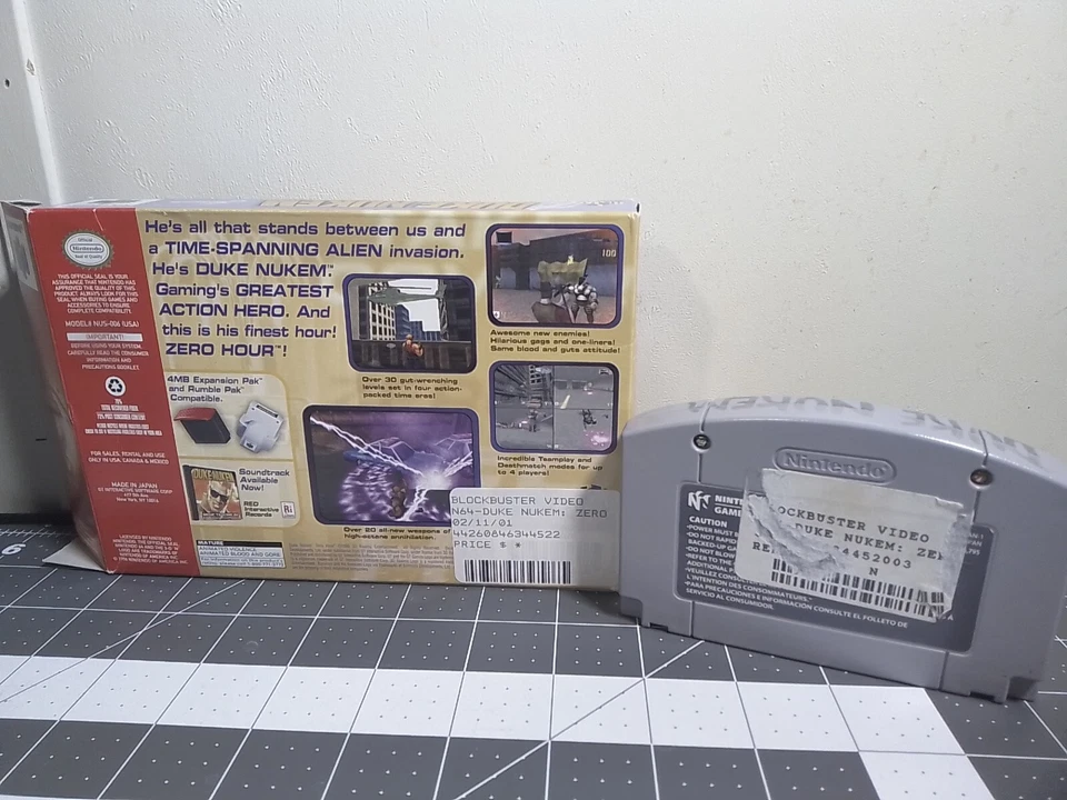 Duke Nukem Zero Hour Nintendo 64 N64 Authentic Tested Working w/ Display Box - Image 2 of 4
