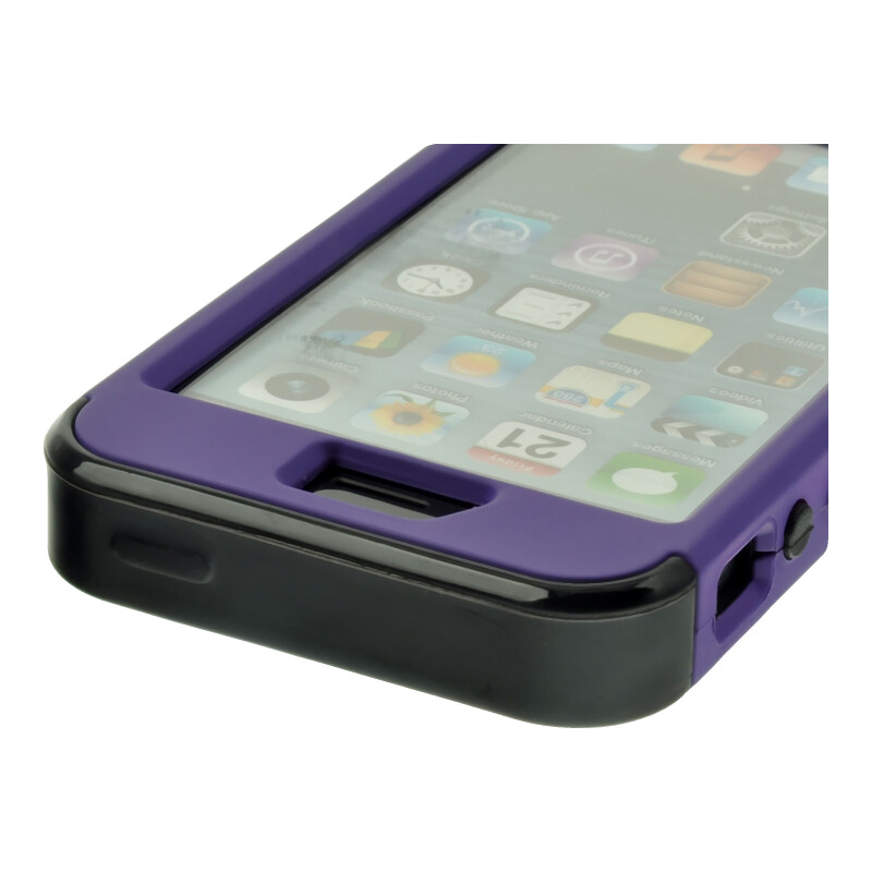 For Apple iPhone 5S SE TUFF Hybrid Case Purple Black Case Cover
