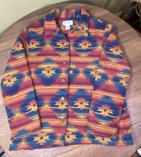 Vintage Aztec Boho Blazer Jacket Tapestry Festival M/L