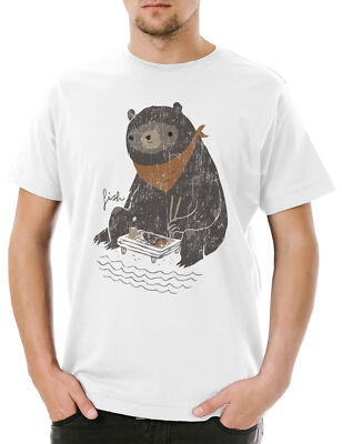 Sushi Bear Herren T-Shirt Love Liebe Bär Kock Chef Addicted Restaurant Japam